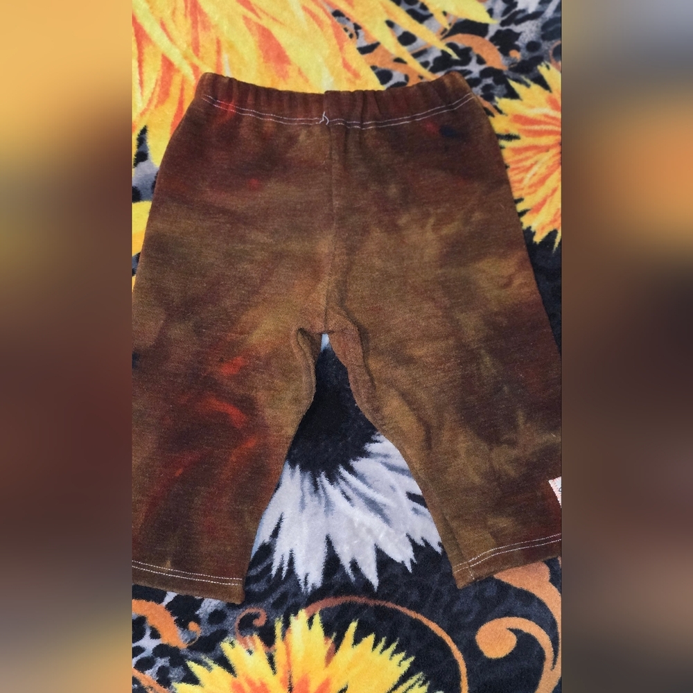 Kids Unisex Tie-Dye Brown Pants